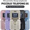 Telefono Cellulare i17Pro Mini Flip 2G Pieghevole Piccolo Display - 2 Schede SIM