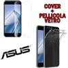 COVER + PELLICOLA VETRO TEMPERATO PER ASUS ZENFONE 4 ZE554KL CUSTODIA CASE GLASS