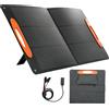 HOMCOM Pannello Solare 100W Pieghevole Attacco USB-A USB-C Ricarica Rapida