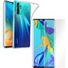 Per HUAWEI P30 PRO COVER CUSTODIA SILICONE TPU + PELLICOLA IN VETRO TEMPERATO