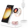 GEEKERA 3 in 1 Caricatore Wireless Pieghevole per Samsung S25/S24/S23/ZFold/Flip