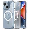 COVER MAGSAFE Per APPLE IPHONE 14 CUSTODIA MAGNETICA IN SILICONE TRASPARENTE TPU