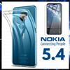 COVER TRASPARENTE + PELLICOLA VETRO TEMPERATO PER NOKIA 5.3 CUSTODIA TPU