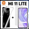 COVER TRASPARENTE + PELLICOLA VETRO TEMPERATO PER XIAOMI MI 11 LITE CUSTODIA TPU