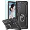 LeYi Cover per Samsung Galaxy A51 4G con [2 pezzi] in vetro temperato anello di