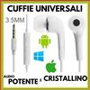 CUFFIE AURICOLARI CON FILO E MICROFONO PER SAMSUNG OPPO SPORT IN EAR UNIVERSALI