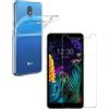 Per LG K30 2019 COVER CUSTODIA SILICONE TRASPARENTE + PELLICOLA VETRO TEMPERATO