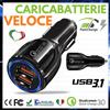 WOZINSKY CARICABATTERIE DA AUTO 2 USB CARICATORE ACCENDISIGARI PER SAMSUNG GALAXY A8 STAR