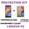 KIT COVER + PELLICOLA VETRO TEMPERATO LENOVO P2 CUSTODIA CASE + TEMPERED GLASS