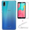 CUSTODIA COVER TPU TRASPARENTE + PELLICOLA VETRO TEMPERATO Per WIKO Y50 / Y 50