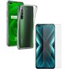 Per OPPO REALME X50 PRO COVER CUSTODIA SILICONE TPU + PELLICOLA VETRO TEMPERATO