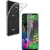 Per LG G8 THINQ COVER CUSTODIA SILICONE TRASPARENTE + PELLICOLA VETRO TEMPERATO