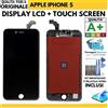 DISPLAY LCD Per APPLE IPHONE 5 SCHERMO + VETRO TOUCH SCREEN NERO PARI ORIGINALE