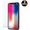 [2 Pezzi] PROTEGGI SCHERMO PELLICOLA IN VETRO TEMPERATO PER APPLE IPHONE X