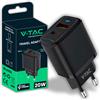 V-TAC Caricatore Rapido 20W USB-C per Iphone e Samsung - Ultra Veloce per Smartp