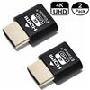 EVanlak HDMI Dummy Plug Headless Ghost Display Emulator Premium Aluminum PC（Fit