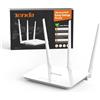 Tenda F3 N300 Router WiFi, Speed with 2.4GHz/300 Mbps, 3 LAN/WAN Porte, Anten...