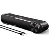 Jeecoo Casse PC,Soundbar Pc con Alimentazione USB, Jack 3,5mm Barra Audio 10W...