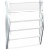 Helit H6270495 - Espositore da parete con 4 scomparti formato A3 orizzontale, co