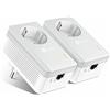 TP-Link TL-PA4010P KIT AV600 Nano Powerline con Shuko Presa Passante, 1 Porta Et