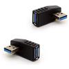 OpenII Adattatore USB 3.0 angolato a 90° 90 gradi USB connettore Extender ad
