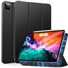 CUSTODIA PER APPLE IPAD PRO 12.9" 2021 SMART COVER LIBRO NERA MORBIDA