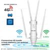 Wavlink Modem Router 4G LTE PER ESTERNO MESH per scheda SIM, Wi-Fi Dual-Band AC1200