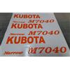 KIT ADESIVI KIT 9 ADESIVI DECALCOMANIE KUBOTA NARROW M 7040 PER TRATTORI AGRICOLI GOMMATI