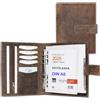 ALMADIH Agenda in pelle A5 Portadocumenti Marrone + Calendario 2025 + Block Note