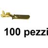 Connettore Faston maschio 6.35mm con il dente di ritenuta - 100 pz.