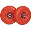 Relaxdays Ruota per Carrello in Set da 2, 3.00-4", 260x85 mm, Gomma Antiforatura