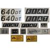 KIT ADESIVI DECALCOMANIE FIAT "640dt" PER TRATTORI AGRICOLI CORNICE BIANCA