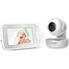 Hubble Connected Nursery View Select Baby Monitor Camera with 4.3 Screen, Pri...