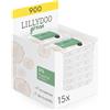 LILLYDOO Salviettine naturali LILLYDOO green,900 pezzi(15x60),100% senza plastica e resis