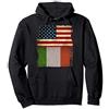 Italia Americano Italy America Lovers Bandiera tricolore italiana americana Bandiera USA Bandiera Felpa con