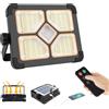 ERAY Faro LED Ricaricabile 150W, Faretto LED da Cantiere Portatile Con Telecoman