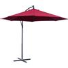 Outsunny Ombrellone 3x2.5 m da Giardino a Braccio Inclinabile e Manovella Beige