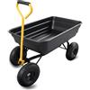 Ecovelò Carrello da Giardino 75L con Vasca Ribaltabile Portata 180 kg rimorchio a mano