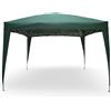 OKAFFAREFATTO Gazebo Eden richiudibile 3 m x 3 m in ferro verniciato bianco con telo verde