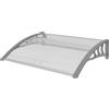 Outsunny Pensilina da Esterno 100x80cm in Policarbonato Anti-UV Porte Finestre