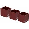 KalaMitica - Set di 3 Cubi Magnetici 6,5 cm - Rosso - Contenitori Portaoggetti o