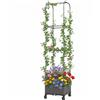 Outsunny Fioriera Verticale con Traliccio da 185 cm con Rotelle Nero