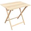 Tavolo naturale lux in legno da cm 80x60 richiudibile picnic esterno giardino