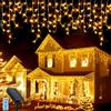 GHONLZIN Solari Luci da Esterno, 10M 366 LEDs Luci di Natale a Forma di