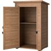 Outsunny Casetta da Giardino in Legno con Ripiano Regolabile 75x56x117cm