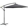 Outsunny Ombrellone da Giardino a Braccio Inclinabile 3x2.5 m Marrone
