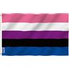 Anley Fly Breeze 3x5 Piedi Bandiera Genderfluid - Colore Vivido e Resistente Ai