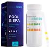 AQUANEXO 100 Strisce Reattive 3 in 1 per Piscina e Spa, Tester pH e Cloro per Id