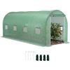 Outsunny Serra a Tunnel da Giardino 8 Finestre e Porta Avvolgibile 5x2x2m