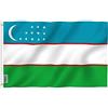 ANLEY Fly Breeze 3x5 piedi Bandiera Uzbekistan - Resistente allo sbiadimento a c